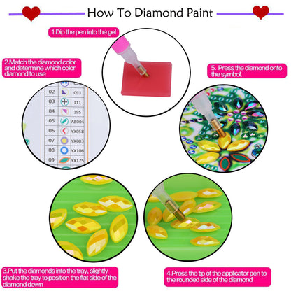 DIY Mandala Diamond Painting Untersetzer 5-teiliges Set