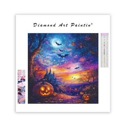 Buntes Halloween - Diamant-Kunstgemälde