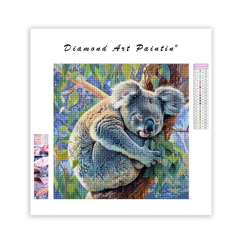 Sweet Dreams With A Koala - Diamant-Kunstgemälde