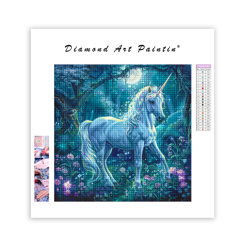 Magical Fairies And Unicorns - Diamant-Kunstgemälde