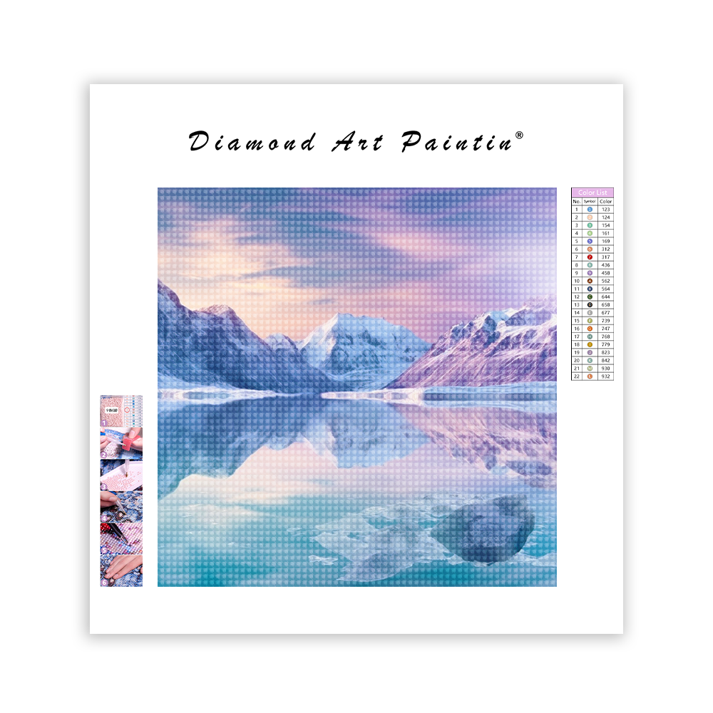 Wunderschöner Gletscher - Diamant-Kunstgemälde