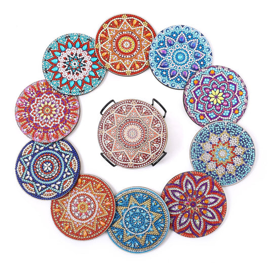 DIY Mandala Diamond Painting Untersetzer 10-teiliges Set