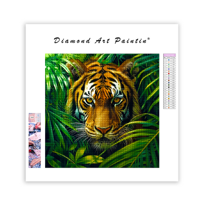 Majestic Tiger In Its Natural - Diamant-Kunstgemälde