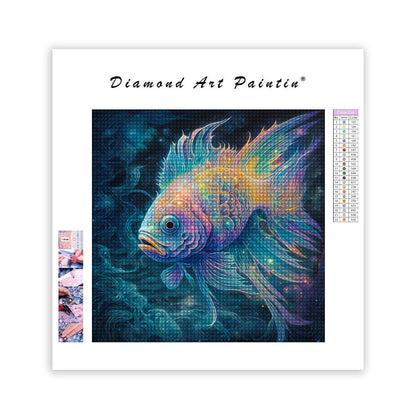 Fische mit geheimnisvollem Glanz - Diamant-Kunstgemälde