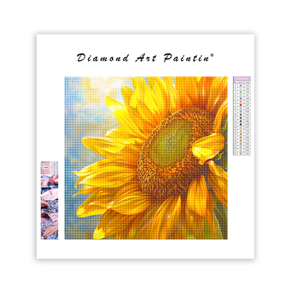 Sonnenblume - Diamant-Kunstgemälde