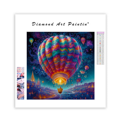 Fantasie Heißluftballon - Diamant-Kunstgemälde