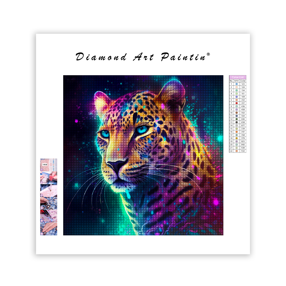 Magischer Leopard - Diamant-Kunstgemälde