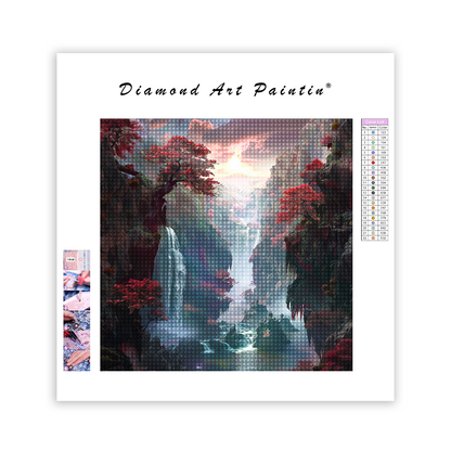 Explore The Best Waterfallscene - Diamant-Kunstgemälde