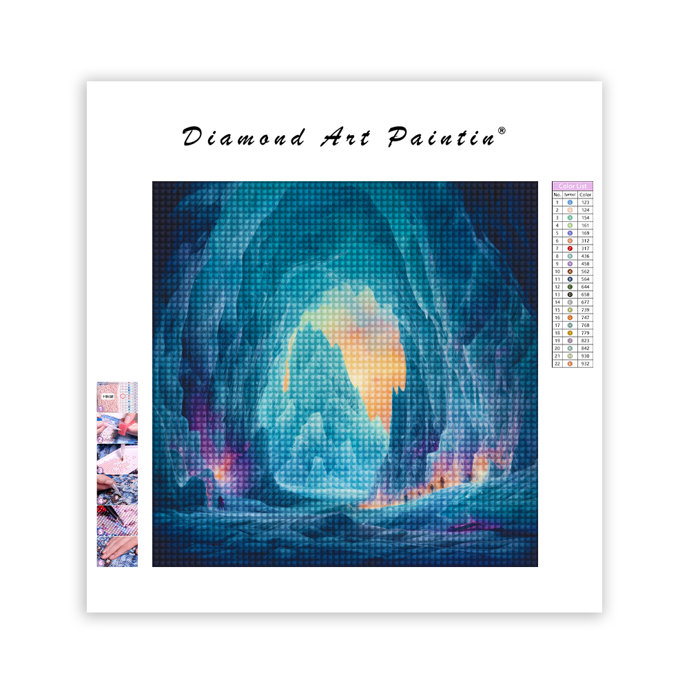 Gletscher - Diamant-Kunstgemälde