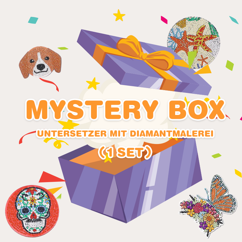 Mystery Box Diamond Painting-Untersetzer - 1 Set nach dem Zufallsprinzip gesendet