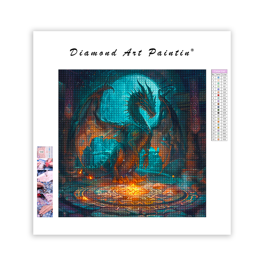 Shimmering Dragon - Diamant-Kunstgemälde