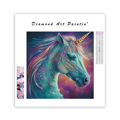 Mystisches Einhorn - Diamant-Kunstgemälde