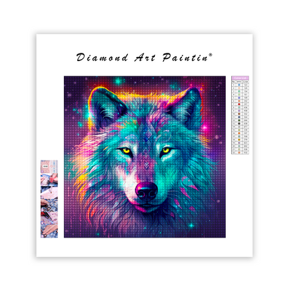 Magischer Wolf - Diamant-Kunstgemälde