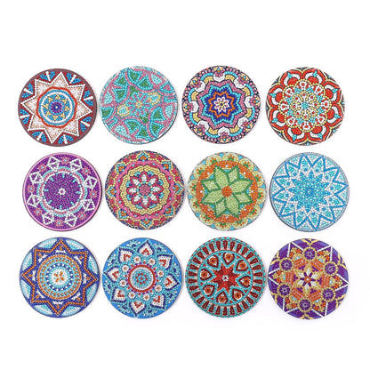 DIY Mandala Diamond Painting Untersetzer 12-teiliges Set