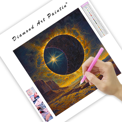 Mind-Blowing Solar Eclipse - Diamant-Kunstgemälde