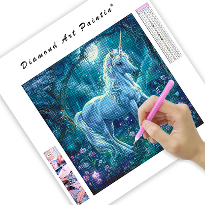 Magical Fairies And Unicorns - Diamant-Kunstgemälde