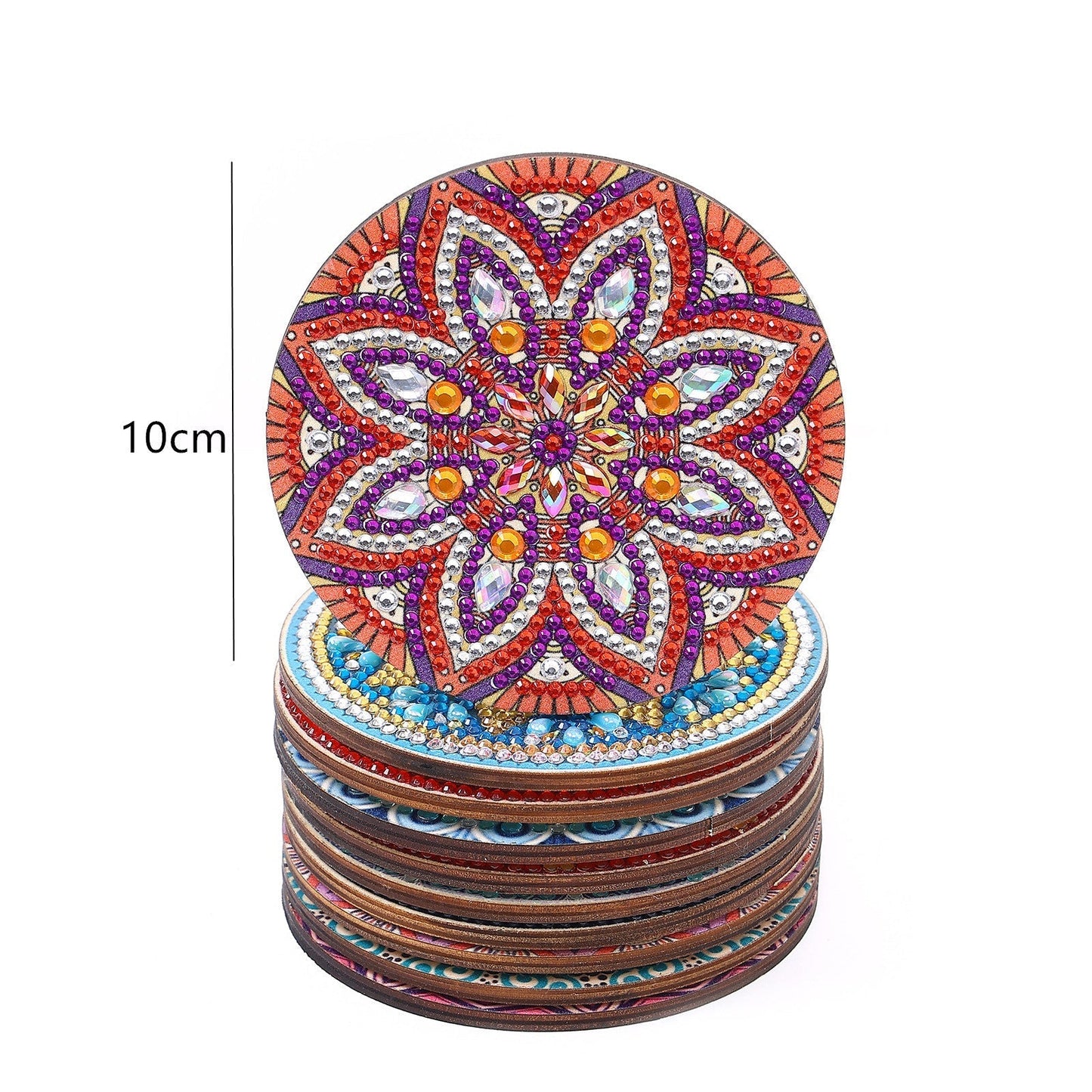 DIY Mandala Diamond Painting Untersetzer 10-teiliges Set