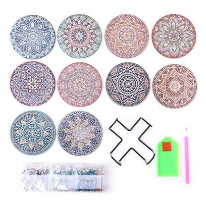 DIY Mandala Diamond Painting Untersetzer 10-teiliges Set