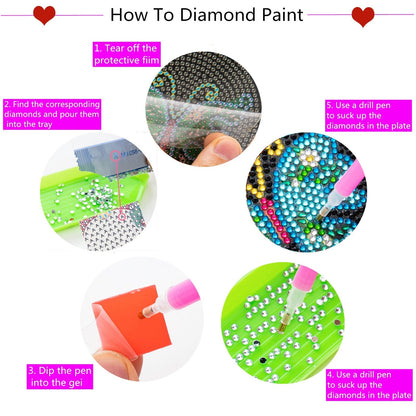 DIY Mandala Diamond Painting Untersetzer 5-teiliges Set