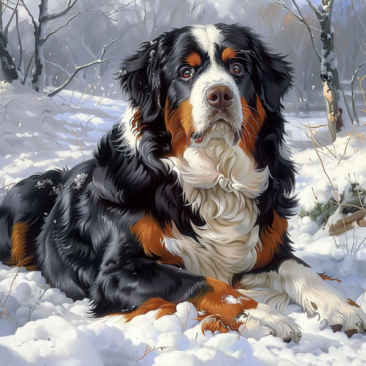 Burnese Mountain Dog - Diamant-Kunstgemälde