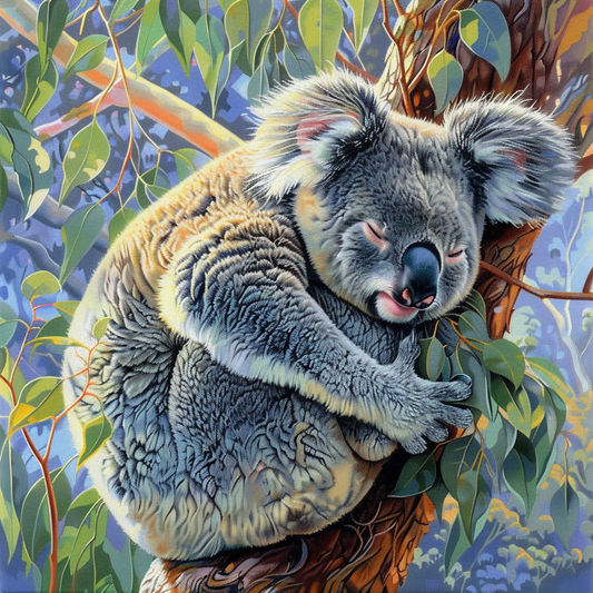 Sweet Dreams With A Koala - Diamant-Kunstgemälde