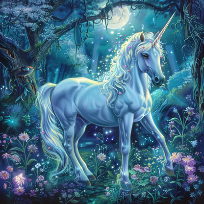 Magical Fairies And Unicorns - Diamant-Kunstgemälde