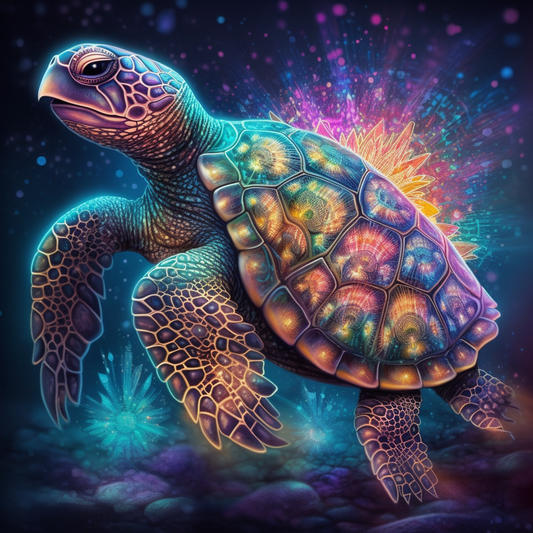 Magische Schildkröte - Diamant-Kunstgemälde