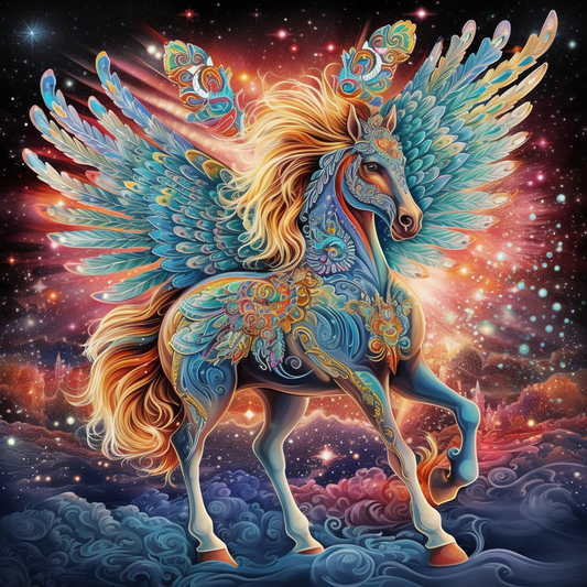 Pegasus - Diamant-Kunstgemälde