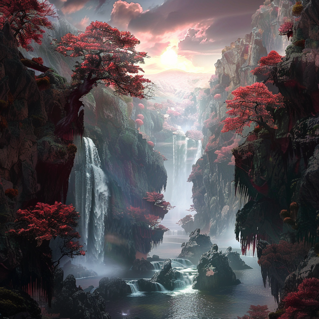 Explore The Best Waterfallscene - Diamant-Kunstgemälde