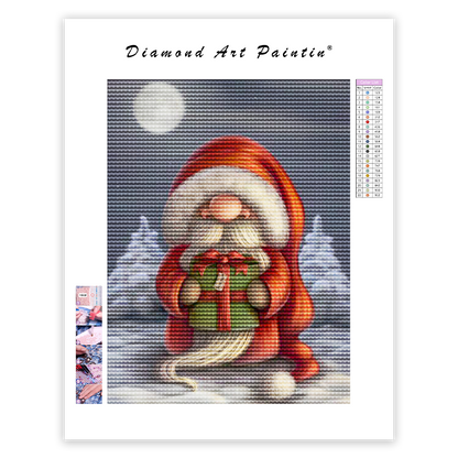 Niedlicher Cartoon-Weihnachtsmann - Diamant-Kunstgemälde